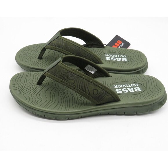 Bass Outdoor Men's Green Flip Flops  Size 7.5M  Durable & Comfortable NWB $45 - Picture 4 of 8